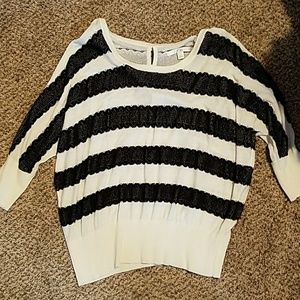 Lauren Conrad black and white striped top
